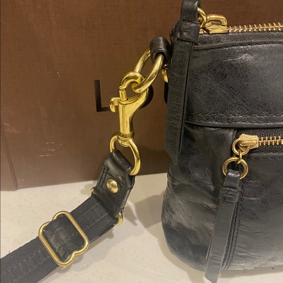 Coach poppy black bag you can wear as crossbody with gold zipper - Picture 10 of 12